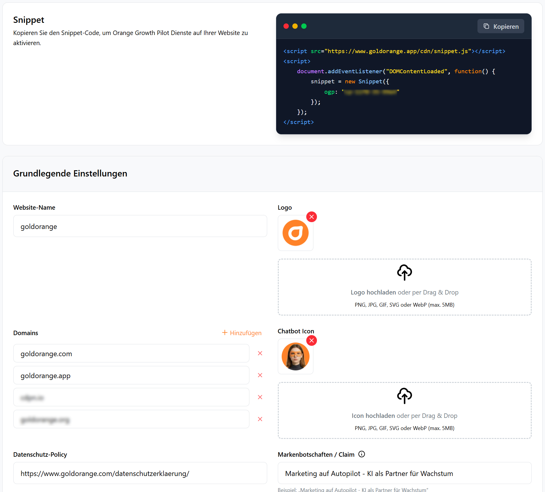 Der Chatbot lässt sich einfach und schnell auf Ihrer Website integrieren.