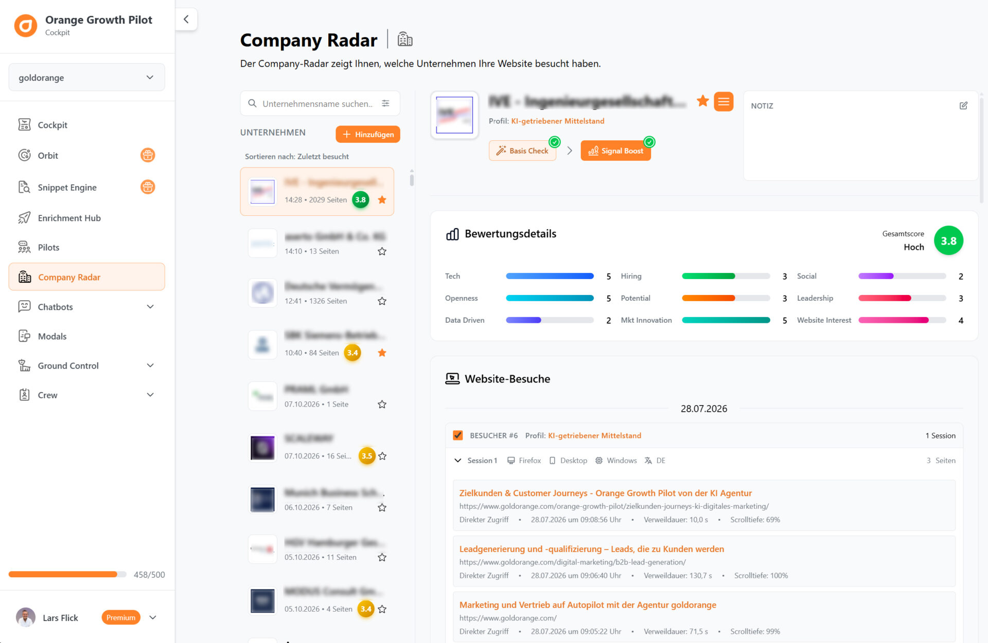Company Radar & B2B Lead-Qualifizierung
